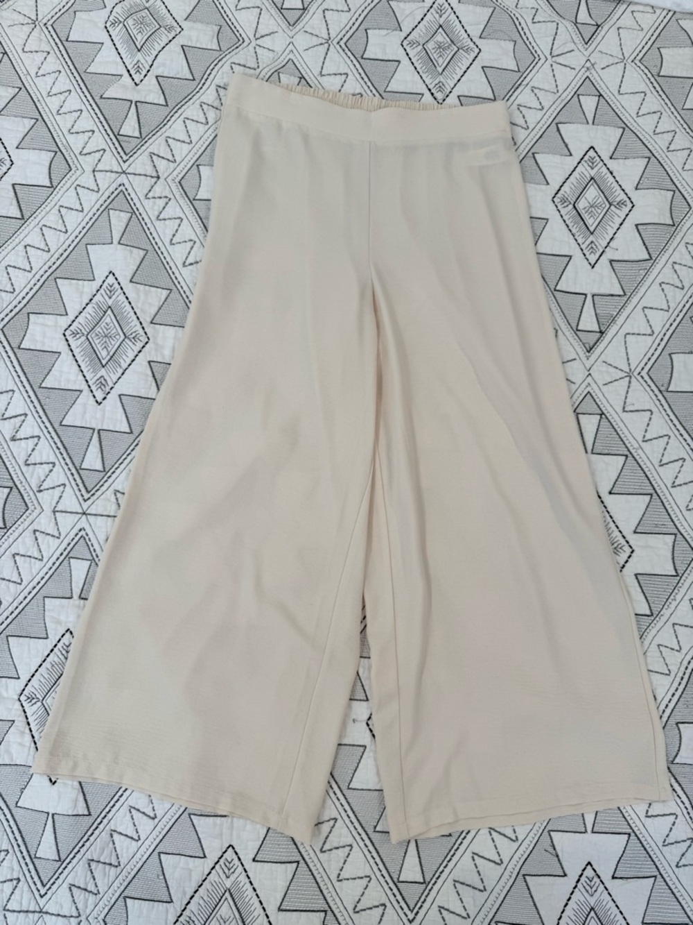 Wide Leg Cream Pants
